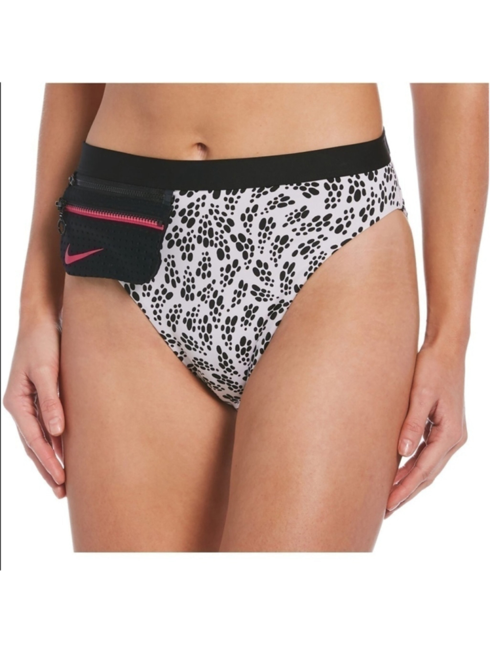 Nike Party Dots detachable Key pouch high waisted bikini bottom l